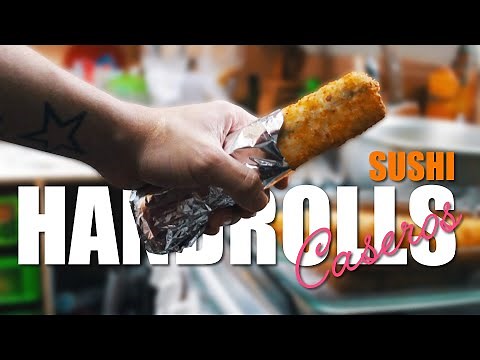 CÓMO HACER SUSHI HANDROLL DE POLLO | COMIDA