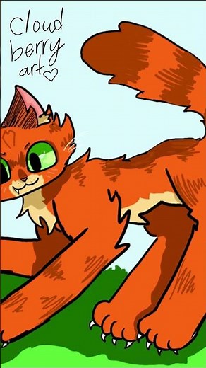 Drawing Firestar from warriors.(Warrior cats)