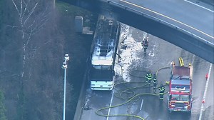 Charter bus fire: first major traffic incident since viaduct closure 