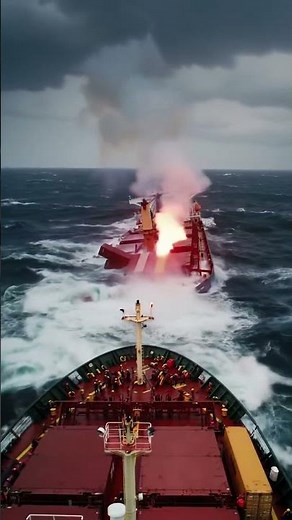 Massive Cargo Ship Snaps in Half During Storm #disaster