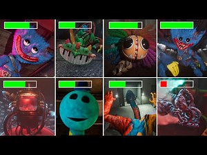 Poppy Playtime Chapter 4 - All BOSSES With HEALTHBARS