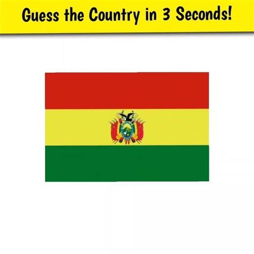 Guess the Country in 3 Seconds! | Bolivia Flag Challenge 🌍 | Bolivia Facts 🇧🇴