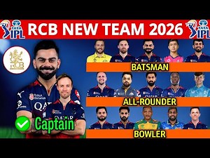 IPL 2026 | Royal Challengers Bengaluru New Full Squad | RCB Full Squad 2026 | RCB Team Squad 2026