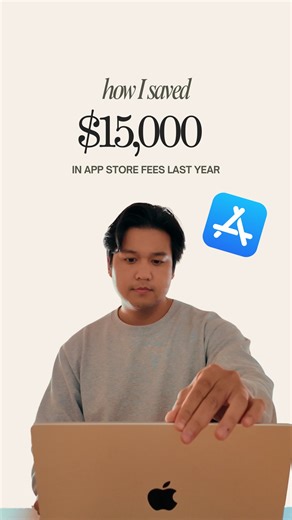 Chris Raroque on Instagram: "I thought this was common knowledge 😭 If you plan on launching an app, please immediately sign up for this program once you open your app store account so you don't forget It used to take five minutes, and now it takes like ten seconds to fill this form out 15% might not seem like a lot, but it is a MASSIVE amount My apps made around $100,000 last year. And because of this program, I save over $15,000 in app store fees I could go rent another apartment with that mon