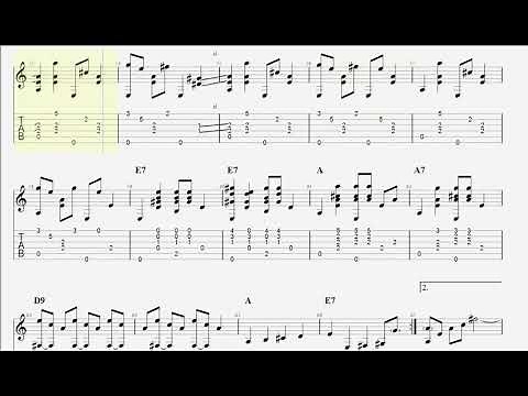 Windy And Warm - Chet Atkins - Fingerstyle Guitar TAB