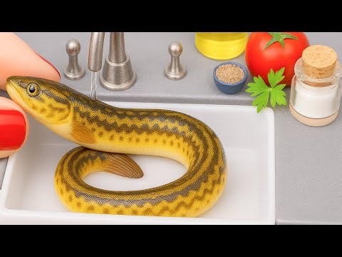 Miniature Cooking ASMR | How to Make Eel with American Apple Sauce | Little Chef Studio