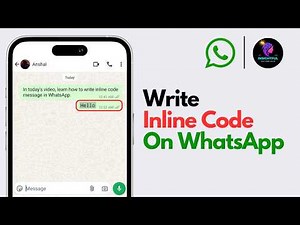 How To Write Inline Code in WhatsApp (2024) | WhatsApp Inline Code Message