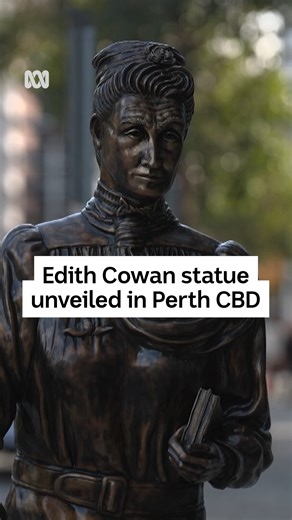 A bronze statue honouring Edith Cowan, the first woman to be elected to any Australian parliament, has been unveiled on St George's Terrace in Perth's CBD. 2021 marked the 100th anniversary of Edith Cowan's maiden speech to Parliament. Inspired by this, Sandy Anghie, a City of Perth councillor at the time, proposed a statue to honour Cowan on St George's Terrace. Her initial proposal was rejected, so Anghie and her husband decided to fund the statue themselves. | ABC Perth