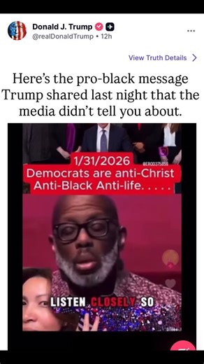 Natalie Beisner on Instagram: "Everyone’s crying about the Obama video, but last night President Trump also posted this, which somehow didn’t make headlines; can’t imagine why. Racists don’t repost black speakers in a positive and supportive light, and they certainly don’t repost black speakers whose explicit message is pro-black-families, and “we want better for black Americans.” The Obama video (which he deleted) isn’t about black people or being racist towards them; it’s about the Obamas. Cer