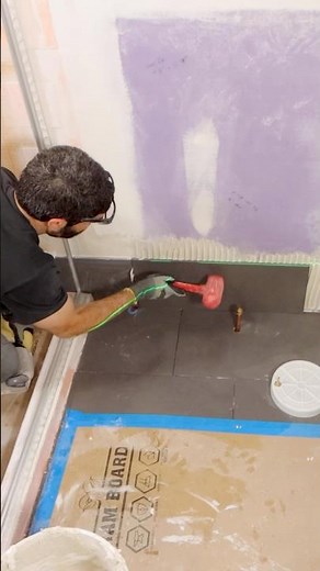 How to Tile Over Drywall - #shorts #homerepairtutor