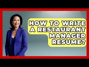How To Write A Restaurant Manager Resume? - Job Success Network