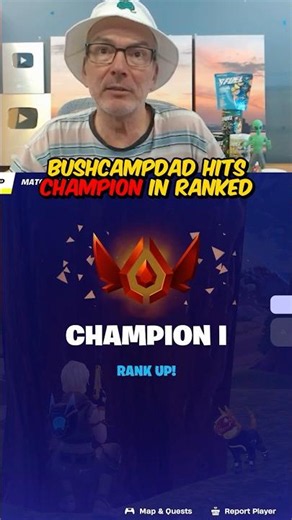 Champion already? YUP!!! 🤣🔥❤️ #fortnite #bushcampdad