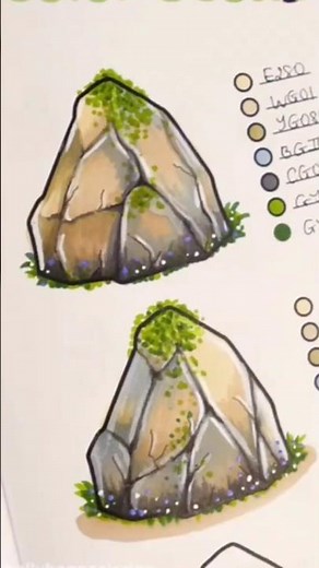 How to Color REALISTIC Rocks in 5 Minutes! (Satisfying Texture Tutorial) ✏️🪨