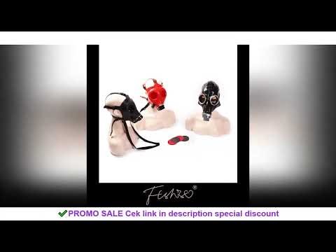 Ftshist Silica Gel Gas Mask with Latex Rubber Hood Breath Control Game Choking Headgear for Cosplay