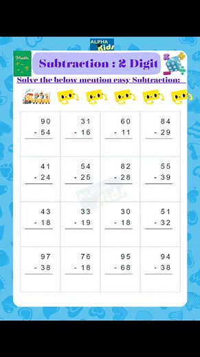 3.8K views · 13 reactions | Amazing 2 Digit Math Subtraction Worksheets for Students Parents Teachers and Schools 﫰 #maths #mathematics #worksheetforkids #ForEducationalPurposesOnly For complete Set Contact #WhatsApp | Shine and Smile : ABA and Sensory Activities and worksheets | Facebook