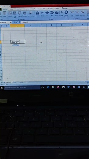 Current Date In Ms Excel #excel #exceltips