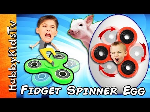 Giant FIDGET SPINNER Egg and Video Game App with Surprises