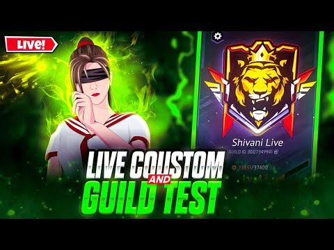 LIVE 1V1GUILD TEST WITH SUBSCRIBER I'D CHECK✅CUSTOM PLAY WITH FRIEND#ffgirl #viral #girlstream #free