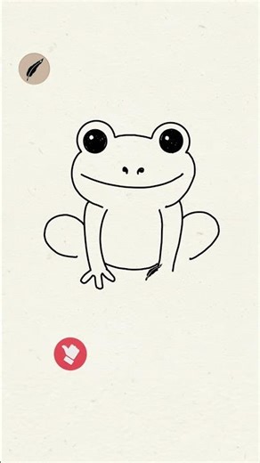 Super Easy Cute Green Frog Drawing for Kids & Beginners 🐸 Step by Step Tutorial #lidoartworks