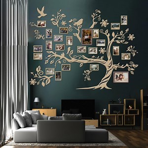 Family Tree Photo Frames, Wooden Family Tree, Family Tree Collage, Photo Frames Wall Art, Custom Photo Family Tree - Etsy