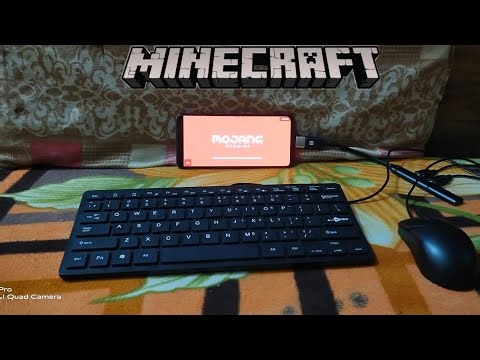 I play minecraft java edition in mobile || First experience with keyboard and mouse ⌨️😇