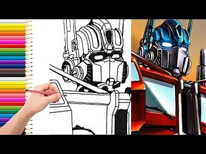 How to draw Optimus Prime from Transformers | step by step | tutorial drawing for kids