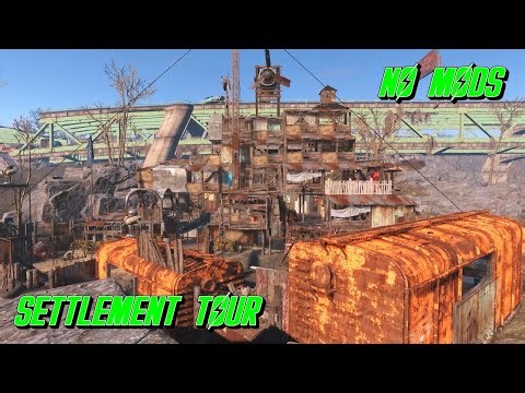 Scrap Tower at outpost zimonja - day and night tour (no mods) FALLOUT 4