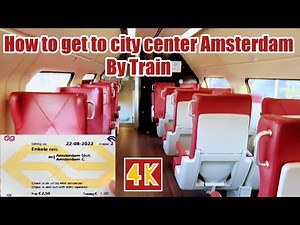 How to get to City Center Amsterdam by Train from Station Sloterdijk (4K)