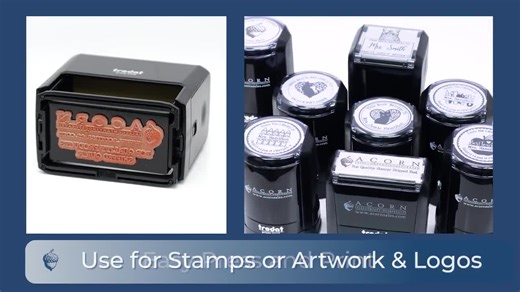 Custom Self-inking Logo Stamp | Your Artwork or Text | Personalized Rubber Stamp Logo for Business or Craft Projects | Ideal for Branding - Etsy