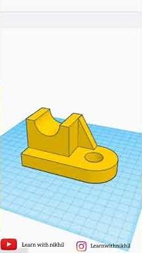 Engineering Drawing | Orthographic Projections using Tinkercad software 07 | Learn with Nikhil