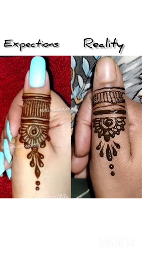 expectation & reality mehandi design ❎🫂🪽🐣🧿 #trending #mehndi #@anshii_mehandiartist