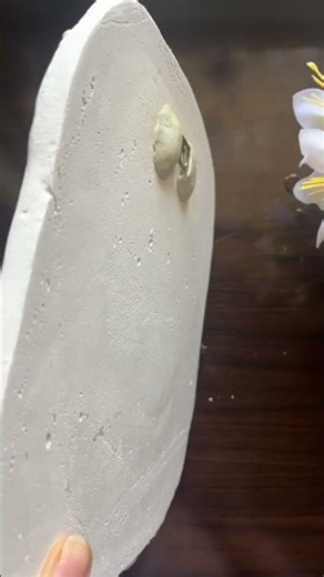 Wall putty art mirror completed 👍