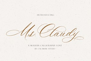 Ms Claudy | Wedding Calligraphy Font, a Script Font by Calamar Studio