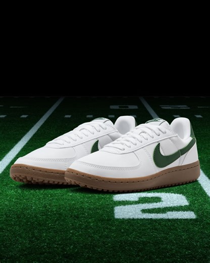 21K views · 79 reactions | The Field General returns from its gritty football roots to shake up the sneaker scene. Step into a piece of sneaker history, and carve your own path into the future. Nike Field General White/Gorge Green Sneaker in UK3-8 for R1999.95 in-store & online: https://bit.ly/419uJPZ | sportscene | Facebook