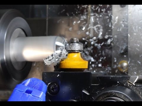 Using a woodworking router bit on the mini lathe