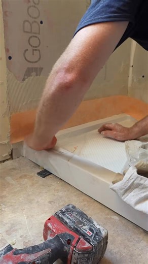 40K views · 222 reactions | Shower Pan Base Waterproofing Tip #DIY #bathroomremodel #shower #homeimprovement #bathroomremodelingteacher | Bathroom Remodelingteacher | Facebook