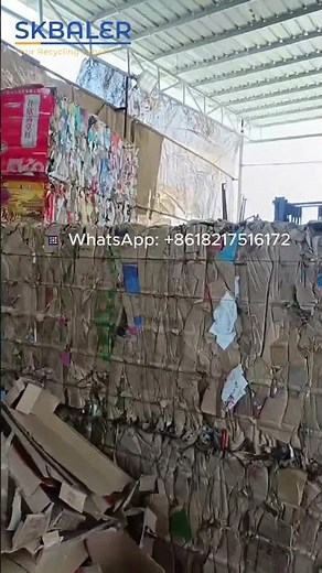 Closed End Baler Machine | Tight Cardboard Bales for Easy Forklift Stacking & Transport