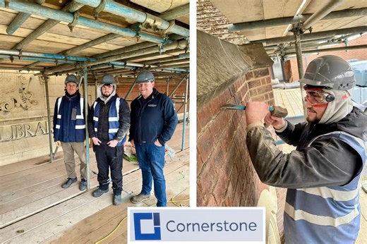 Moulton College students get hands-on work experience helping Kettering Library £4.8m roof replacement project