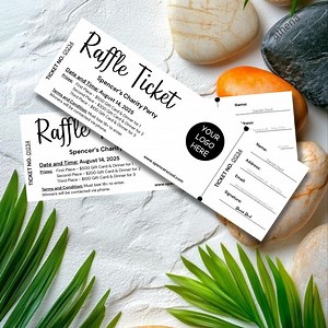 Editable Raffle Ticket Template Canva, Printable Event Raffle Ticket, DIY Custom Fundraiser Ticket, Digital Download - Etsy