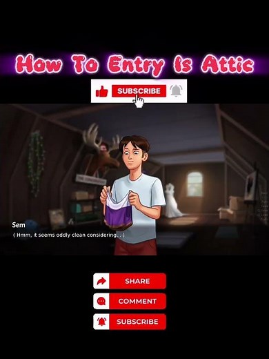 How to Enter the Attic in Summertime Saga: Attic Access (Key & Stool Location) #summertime #gaming