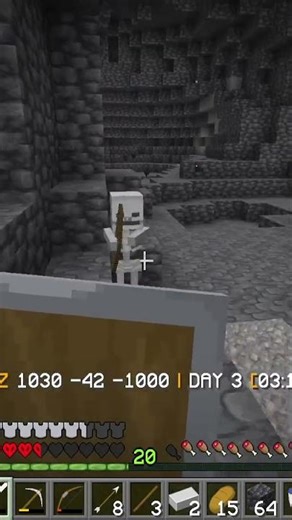 J’ai croisé un squelette fan de Gotaga j’ai regretté. #minecraft #gotaga #minecraftsurvie #humour