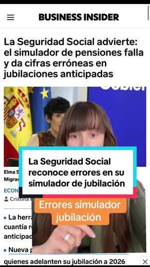 Errores en el Simulador de Jubilación de la Seguridad Social