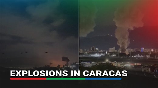 Warning: This video contains profanity. Explosions, loud noises, and columns of smoke were heard and seen in the Venezuelan capital Caracas in the early hours of Saturday (January 3) morning, according to Reuters witnesses, and the southern area of the city, near a major military base, was without electricity. Video obtained by Reuters showed multiple blasts lighting up the night sky in the distance, followed by loud explosions and columns of smoke rising. U.S. President Donald Trump has repeate