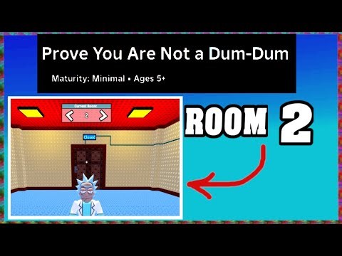 ROOM 2 PROVE YOU ARE NOT A DUM DUM Roblox Walkthrough [Full Guide English] 🗝️