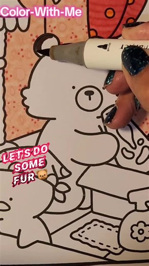 Color-With-Me 🐻 Simple 2 color Fur tutorial using: •SFAIH brush tip alcohol markers • CoCo Wyo Comfy Days Coloring book products used are available in my showcase 🫶 #colorwithme #coloringtutorial #fur #colortok #colourtok