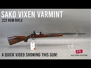 1097 Sako Vixen .222 Rem Heavy Barrel Varmint Rifle - A Quick Video in our Photo Booth