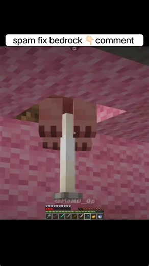 spam fix bedrock 😭| #minecraft