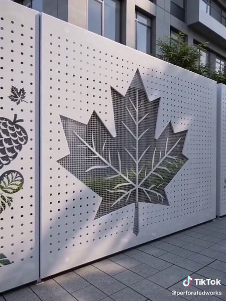 When Architecture Meets Precision Metal 🇨🇦🏗️ A building façade is more than just protection—it’s the **identity of the entire structure In many international projects, architects are now using perforated metal panels** to combine cultural design, airflow, and structural durability. For one project inspired by Canadian elements, the goal was to create a façade that reflects national identity while maintaining ventilation and weather resistance. But here’s the real challenge: If the perforation