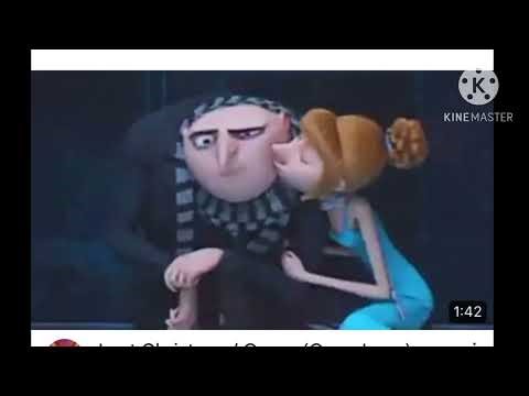 Lucy Wilde kissing Gru in Despicable me 3