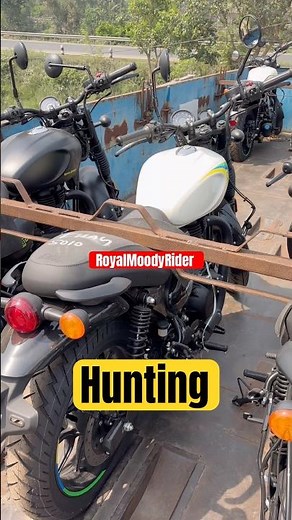 Unloading New Royal Enfield Hunter 350 Rio White 🤍
